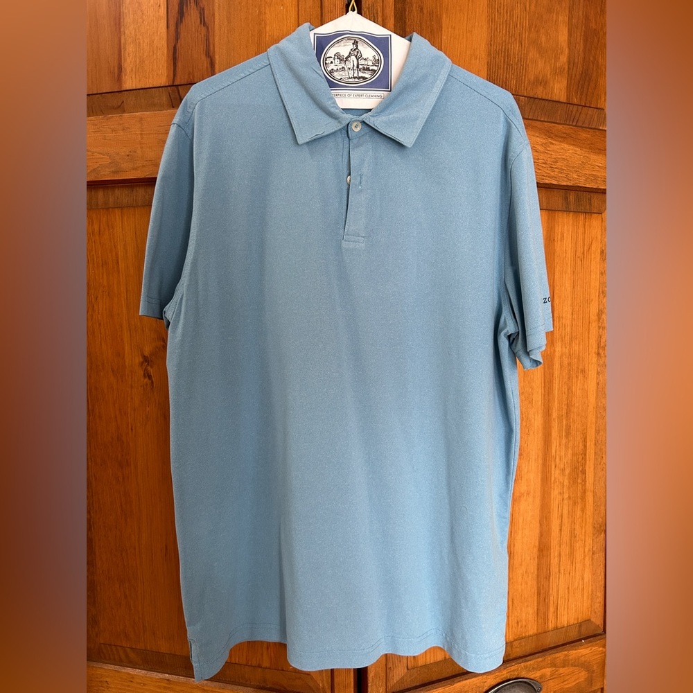 Izod Blue Golf Shirt, Size L